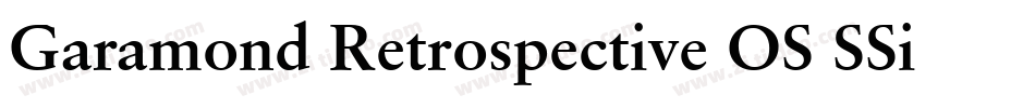 Garamond Retrospective OS SSi Bold字体转换